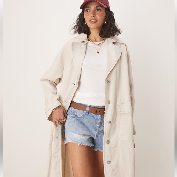 Free People We the Free Perry washed trench coat in oak - Picture 3 of 9